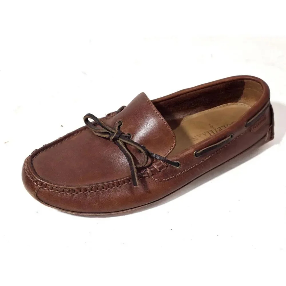 cole haan moccasins driving loafers shoes brown moc toe sz 8 M